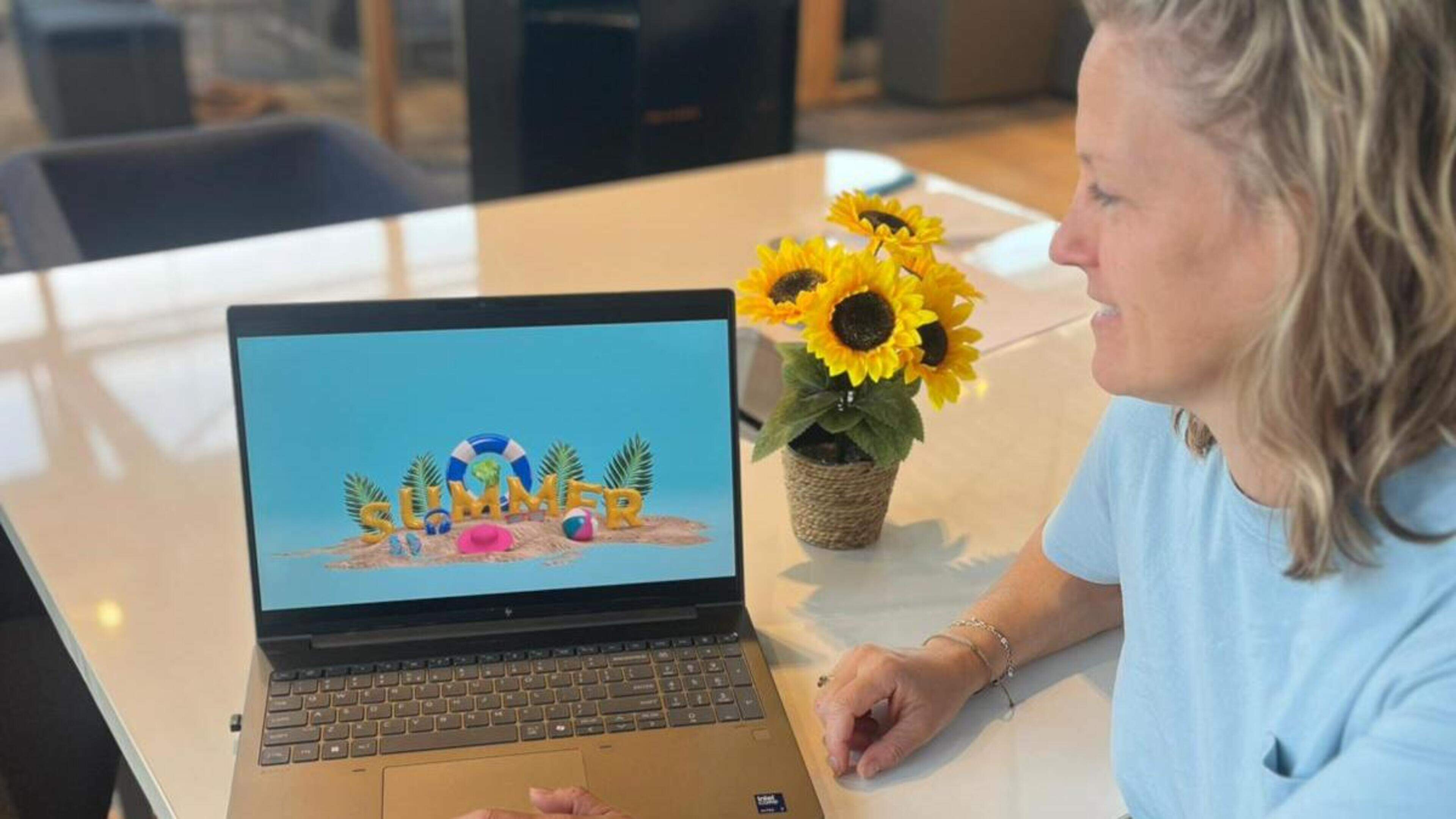 Zomergroet maken met Canva in bibliotheek Dronten