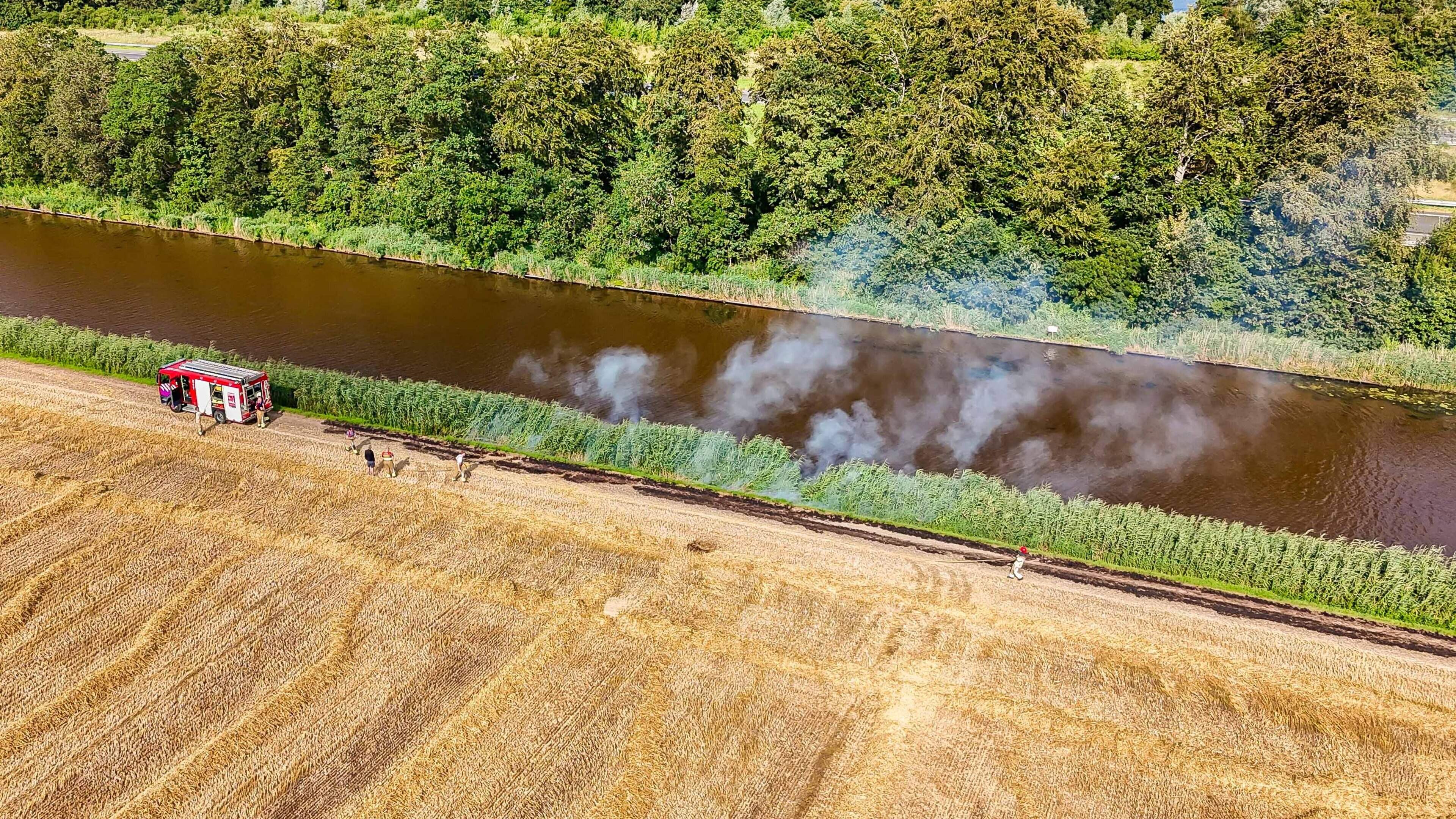 Brand op akker bij Emmeloord in de kiem gesmoord